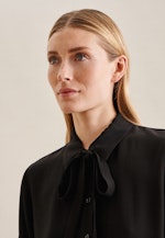 Long sleeve Crepe Shirt Blouse in Black |  Seidensticker Onlineshop