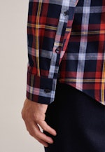 Twill Flanellhemd in Slim mit Button-Down-Kragen in Orange |  Seidensticker Onlineshop