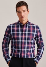 Twill Flanellhemd in Slim mit Button-Down-Kragen in Lila |  Seidensticker Onlineshop