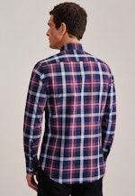 Twill Flanellhemd in Slim mit Button-Down-Kragen in Lila |  Seidensticker Onlineshop