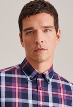 Twill Flanellhemd in Slim mit Button-Down-Kragen in Lila |  Seidensticker Onlineshop