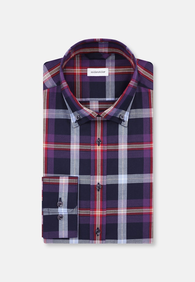 Slim Chemise en flanelle carreaux in Lilas |  Seidensticker Onlineshop
