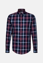 Twill Flanellhemd in Slim mit Button-Down-Kragen in Lila |  Seidensticker Onlineshop