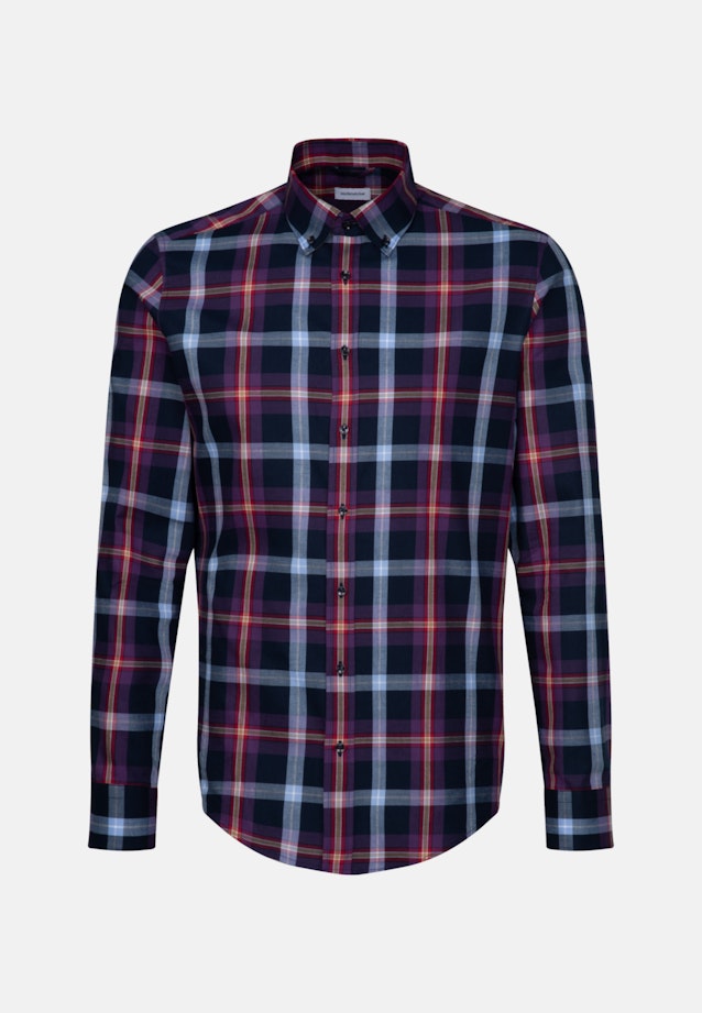 Slim Flannel shirt Check in Purple |  Seidensticker Onlineshop