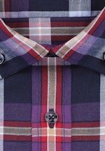 Shaped Flanellhemd Karo in Lila |  Seidensticker Onlineshop