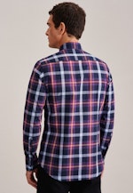 Twill Flanellhemd in Shaped mit Button-Down-Kragen in Lila |  Seidensticker Onlineshop