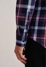 Twill Flanellhemd in Shaped mit Button-Down-Kragen in Lila |  Seidensticker Onlineshop