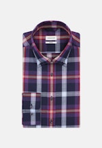 Twill Flanellhemd in Shaped mit Button-Down-Kragen in Lila |  Seidensticker Onlineshop