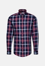 Twill Flanellhemd in Shaped mit Button-Down-Kragen in Lila |  Seidensticker Onlineshop