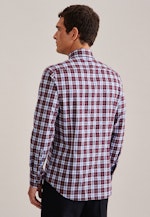 Twill Flanellhemd in X-Slim mit Button-Down-Kragen in Rot |  Seidensticker Onlineshop