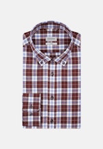 Twill Flanellhemd in X-Slim mit Button-Down-Kragen in Rot |  Seidensticker Onlineshop