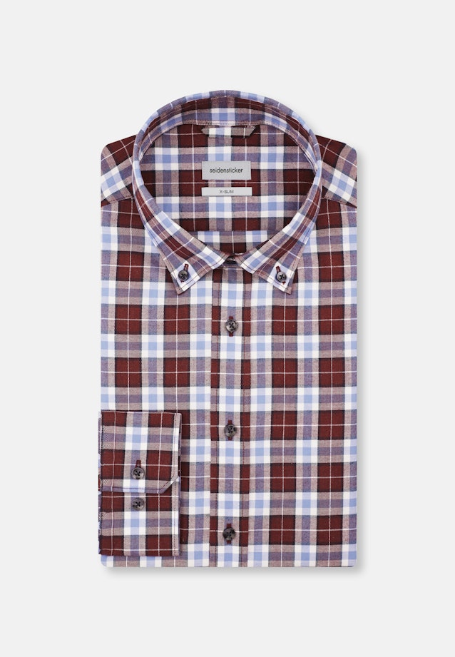 X-Slim Flanellhemd Karo in Rot |  Seidensticker Onlineshop