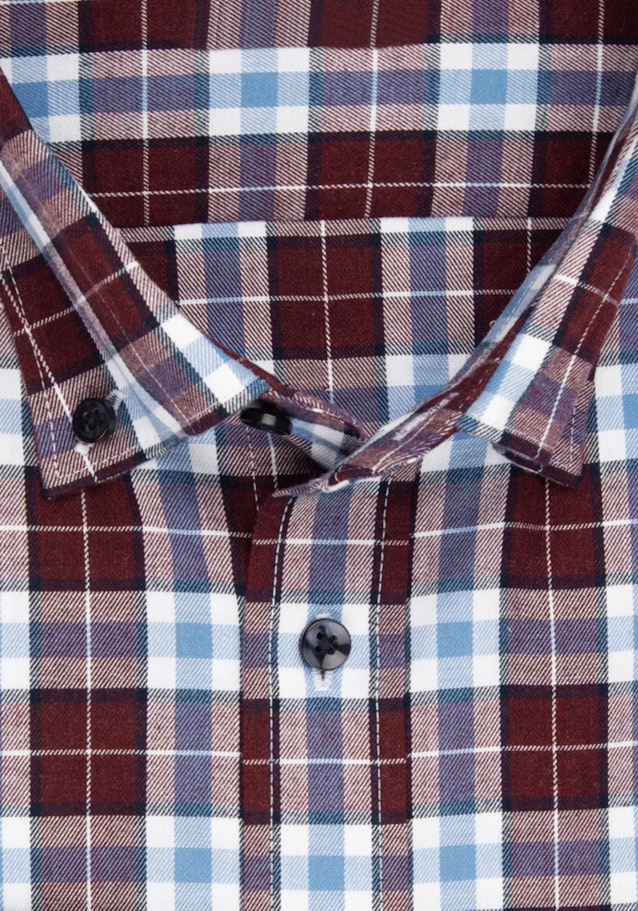 Twill Flanellhemd in Regular mit Button-Down-Kragen in Rot |  Seidensticker Onlineshop