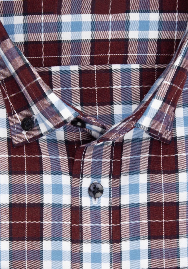 Regular Flanellhemd Karo in Rot | Seidensticker Onlineshop