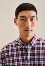 Regular Flannel shirt Check in Red |  Seidensticker Onlineshop