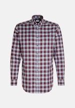 Flanellen hemd in Regular with Button-Down-Kraag in Rood |  Seidensticker Onlineshop