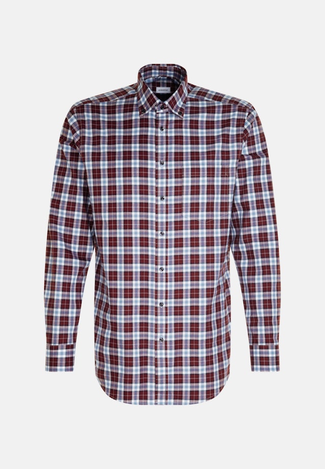 Regular Flannel shirt Check in Red |  Seidensticker Onlineshop