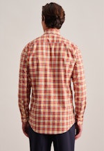 Regular Flanellhemd Karo in Orange |  Seidensticker Onlineshop