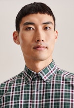 Twill Flanellhemd in Regular mit Button-Down-Kragen in Grün |  Seidensticker Onlineshop