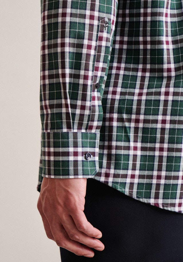 Regular Flanellhemd Karo in Grün | Seidensticker Onlineshop