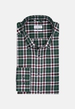 Twill Flanellhemd in Regular mit Button-Down-Kragen in Grün |  Seidensticker Onlineshop