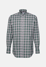 Twill Flanellhemd in Regular mit Button-Down-Kragen in Grün |  Seidensticker Onlineshop