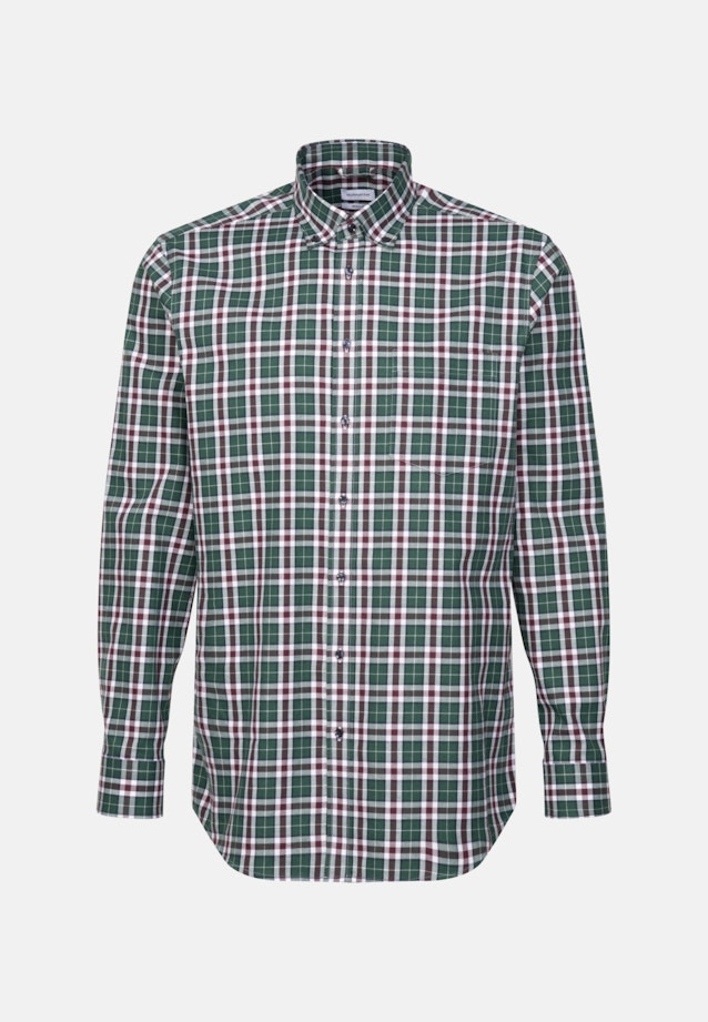 Regular Flanellhemd Karo in Grün |  Seidensticker Onlineshop