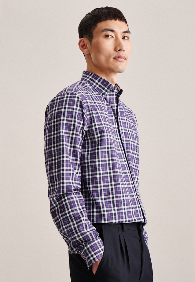 Flannel shirt in Purple |  Seidensticker Onlineshop