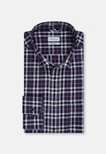 Regular Flanellhemd Karo in Lila |  Seidensticker Onlineshop