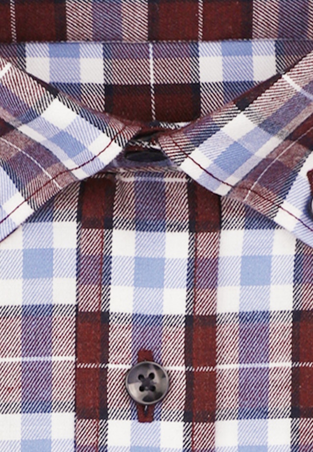 Flanellen hemd in Shaped with Button-Down-Kraag in Rood |  Seidensticker Onlineshop