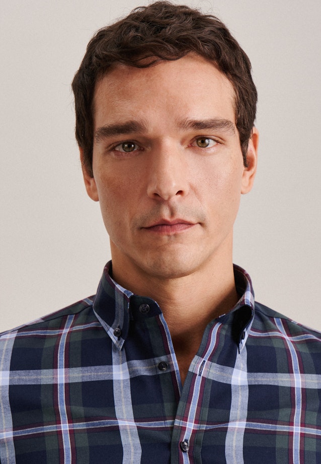 X-Slim Flannel shirt Check in Green |  Seidensticker Onlineshop