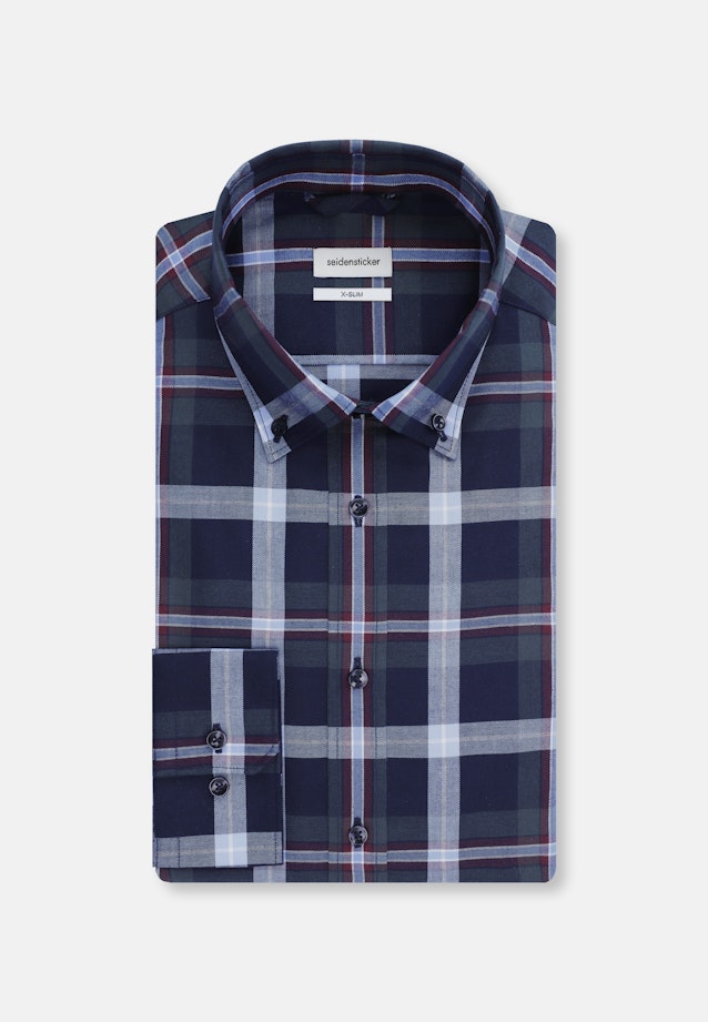 X-Slim Flannel shirt Check in Green |  Seidensticker Onlineshop