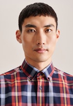 Regular Flanellhemd Karo in Orange |  Seidensticker Onlineshop