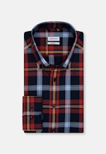 Regular Flanellhemd Karo in Orange |  Seidensticker Onlineshop