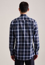 Twill Flanellhemd in Regular mit Button-Down-Kragen in Grün |  Seidensticker Onlineshop