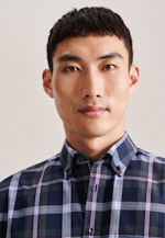 Twill Flanellhemd in Regular mit Button-Down-Kragen in Grün |  Seidensticker Onlineshop