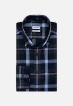 Twill Flanellhemd in Regular mit Button-Down-Kragen in Grün |  Seidensticker Onlineshop