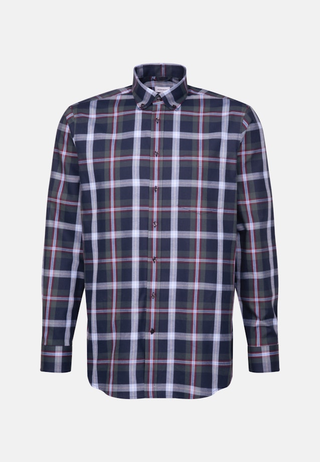 Regular Chemise en flanelle carreaux in Vert |  Seidensticker Onlineshop