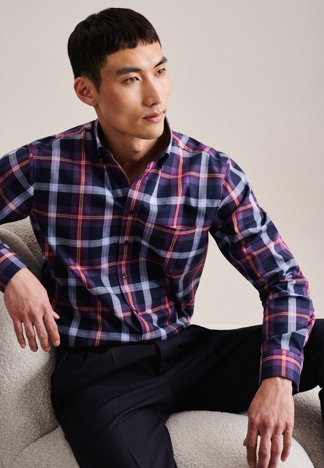 Flannel shirt in Purple |  Seidensticker Onlineshop