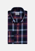 Regular Flanellhemd Karo in Lila |  Seidensticker Onlineshop