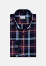 Regular Flanellhemd Karo in Lila |  Seidensticker Onlineshop