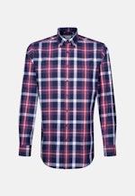 Regular Flanellhemd Karo in Lila |  Seidensticker Onlineshop