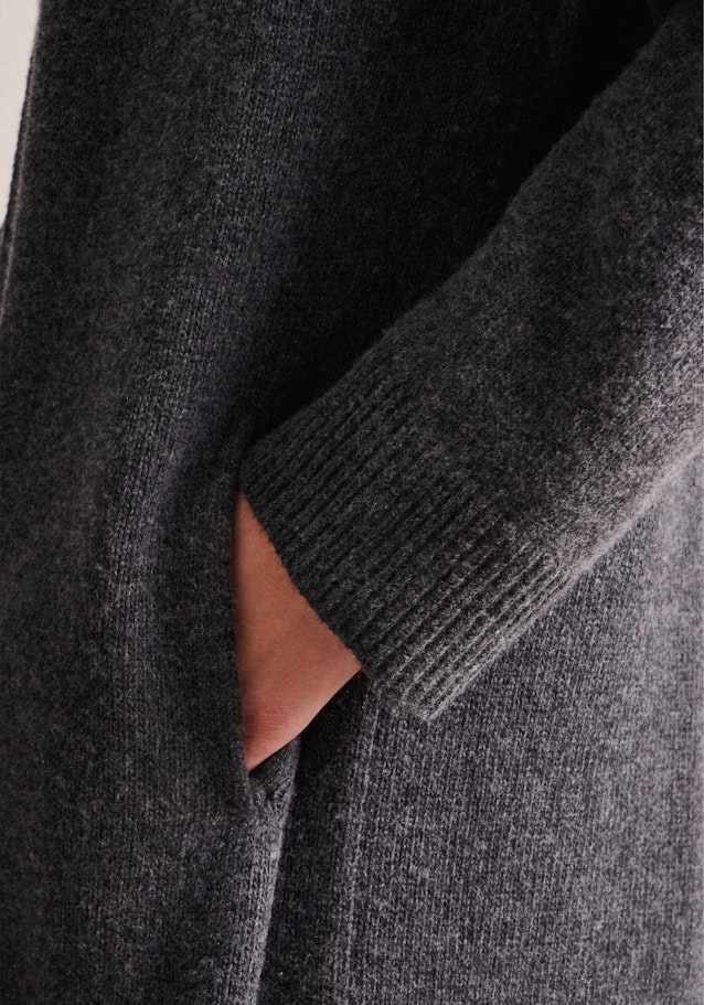 Schalkragen Strick-Jacke Regular in Grau |  Seidensticker Onlineshop