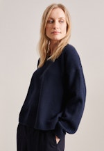 Pullover Encolure Ronde in Bleu Foncé |  Seidensticker Onlineshop