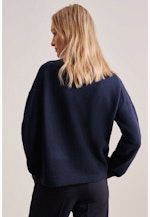 Pullover Encolure Ronde in Bleu Foncé |  Seidensticker Onlineshop