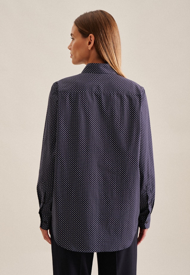 Collar Shirt Blouse in Dark Blue |  Seidensticker Onlineshop