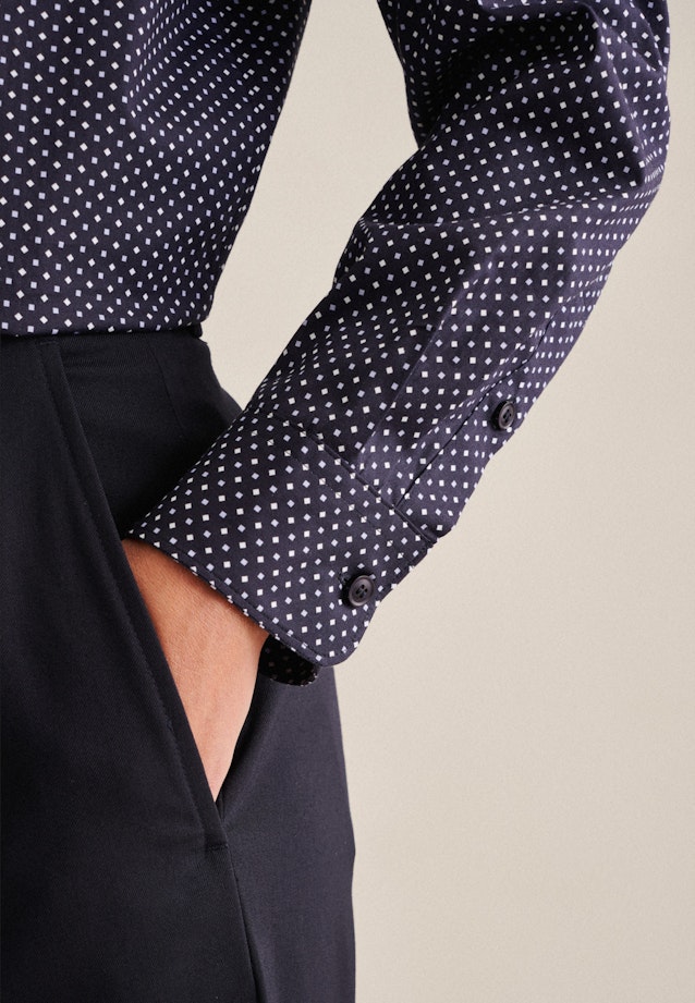 Chemisier Imprimé in Bleu Foncé |  Seidensticker Onlineshop
