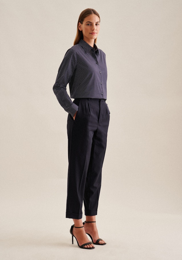 Chemisier Imprimé in Bleu Foncé |  Seidensticker Onlineshop