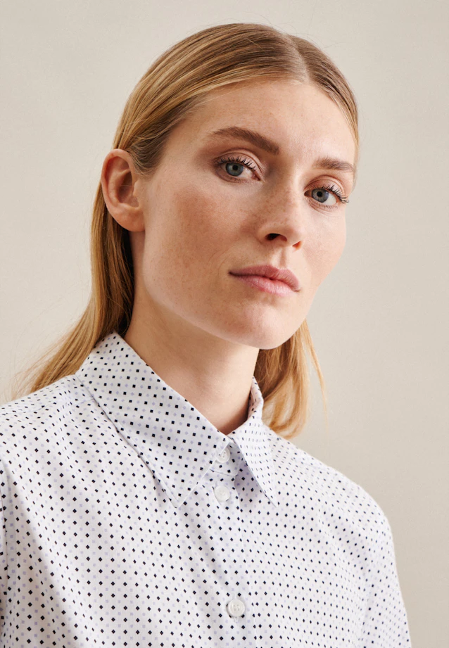 Chemisier chemise Imprimé in Blanc |  Seidensticker Onlineshop