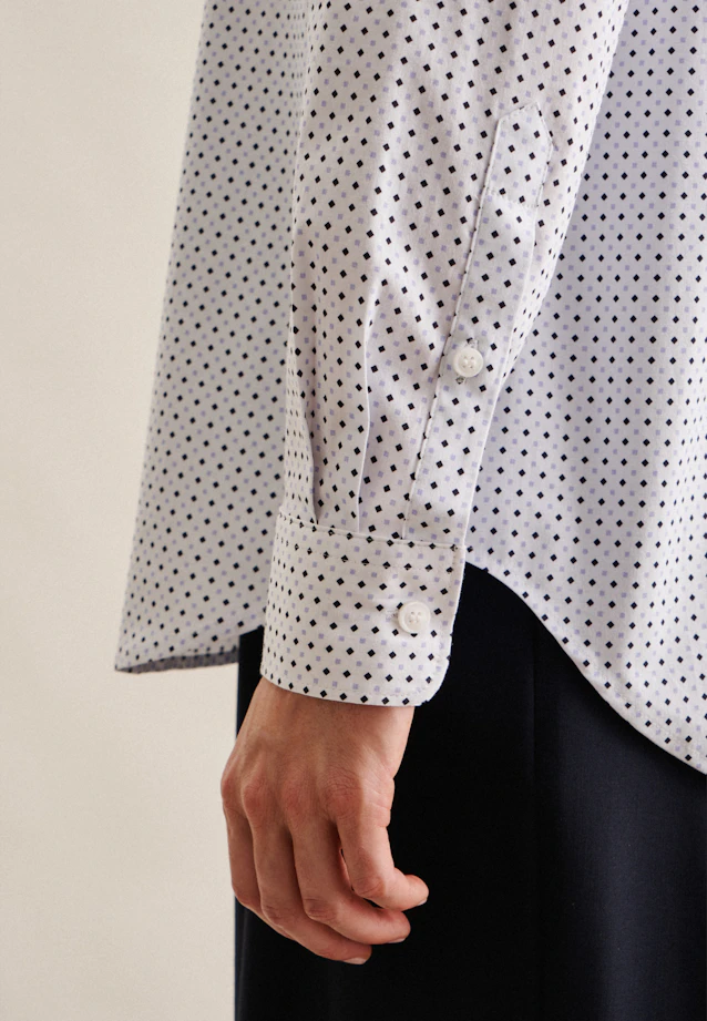 Chemisier chemise Imprimé in Blanc |  Seidensticker Onlineshop